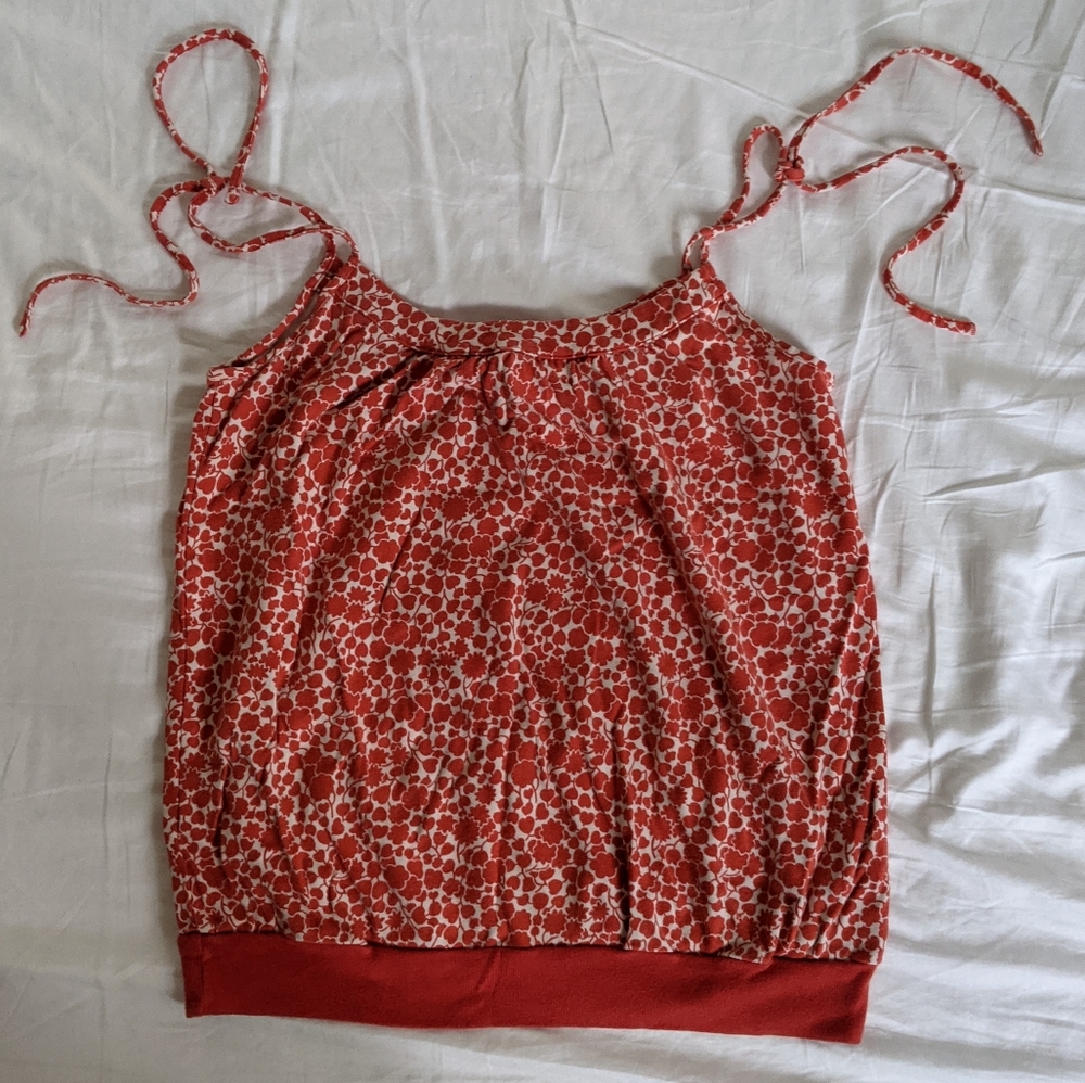 LAST CHANCE Marc Jacobs Tie String Floral Print Tank Top